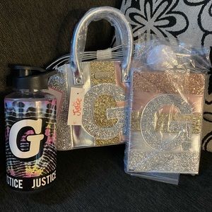 Justice “G” purse/journal/water bottle